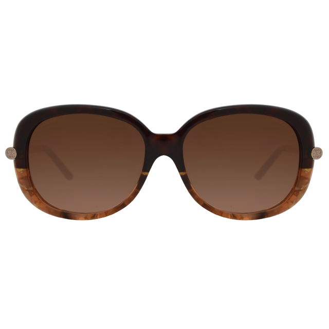 LOEWE 羅威 新款春天系列高貴印花款太陽眼鏡(透明咖啡/黃 SLW803-0905)