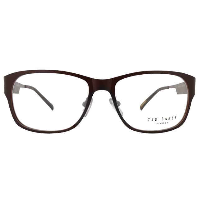 Ted Baker 倫敦玩酷金屬風格造型眼鏡 (咖啡) TB4189-186