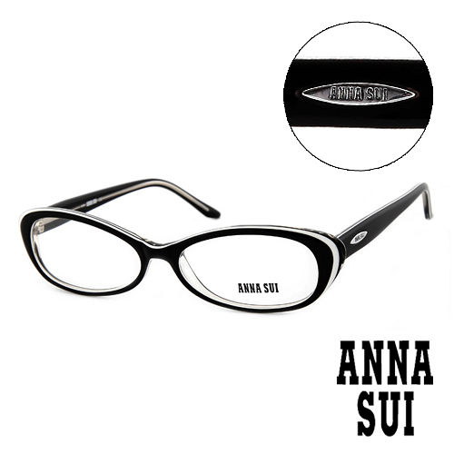 Anna Sui 安娜蘇 【南紡購物中心】 日本 時尚基本款造型平光眼鏡(黑) AS09001