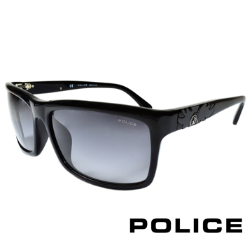 Police 【南紡購物中心】 義大利警察都會款個性型男眼鏡-膠框(黑色) POS1883-0700