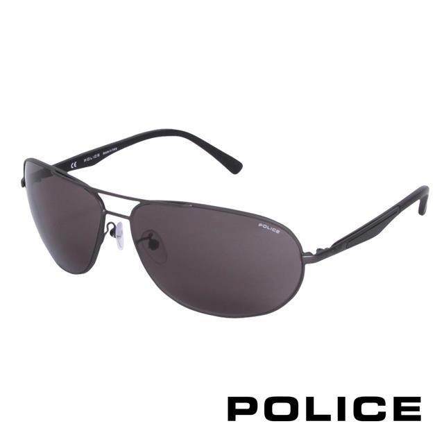Police 【南紡購物中心】 都會時尚飛行員太陽眼鏡 (鐵灰色) POS8757-0627
