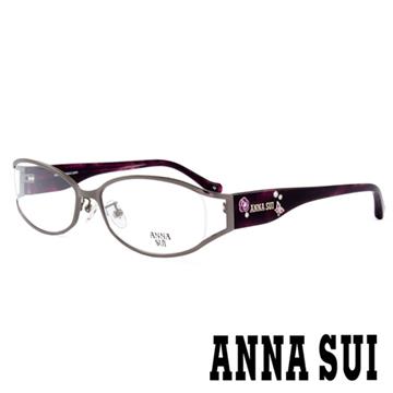 Anna Sui 安娜蘇 【南紡購物中心】 香氛花園簡約花瓣光學眼鏡(槍色/紫) AS176-900