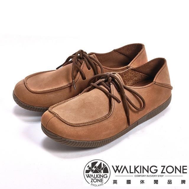 WALKING ZONE 可踩式雙穿休閒女鞋-棕
