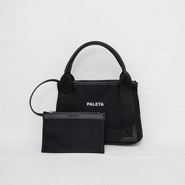 【南紡購物中心】 theplus - 系列 - 帆布小袋(黛麗黑)