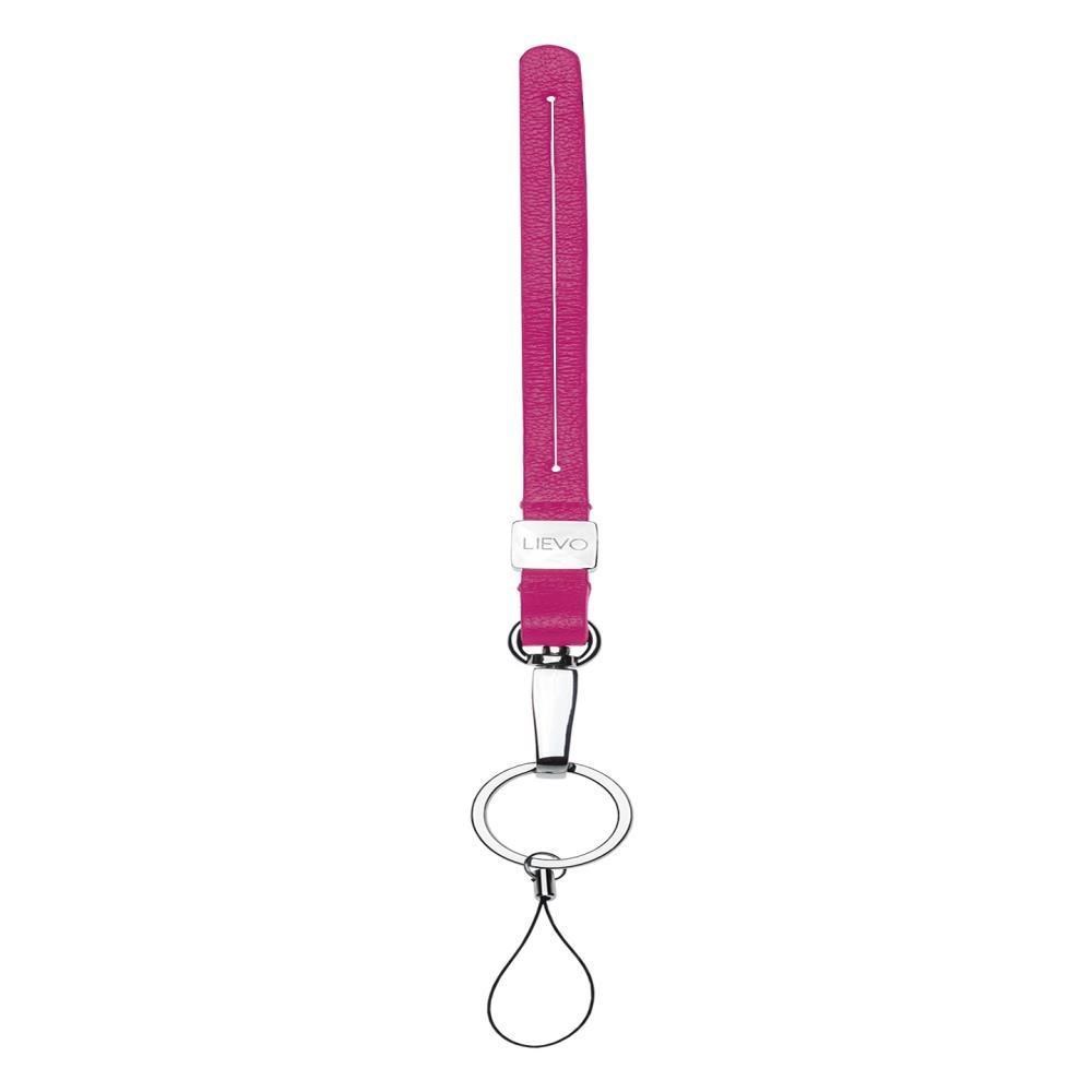 LIEVO ACCESSORY 小羊皮掛繩 蜜桃紅