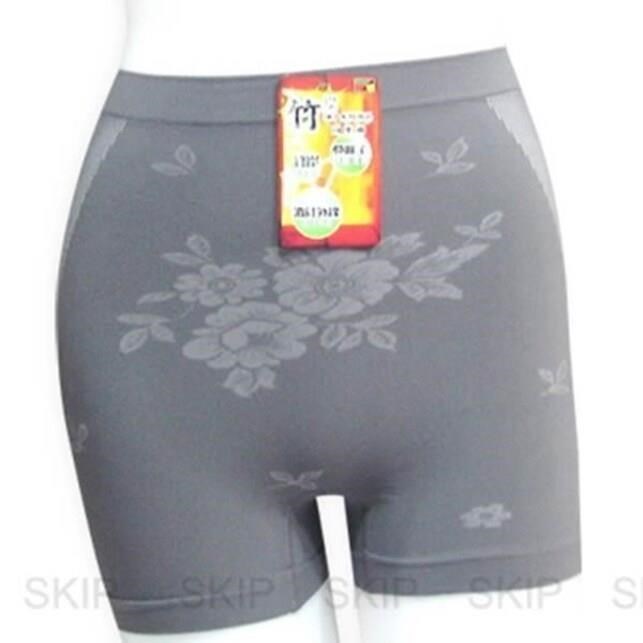 SKIP 四季織 90%竹炭女四角高腰內褲
