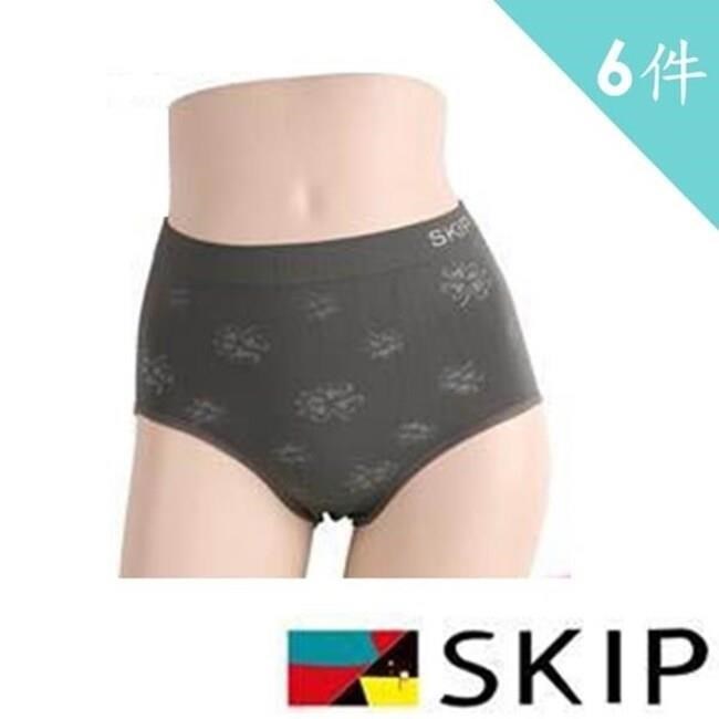 SKIP 四季織 90%竹炭女三角低腰內褲(6入組)
