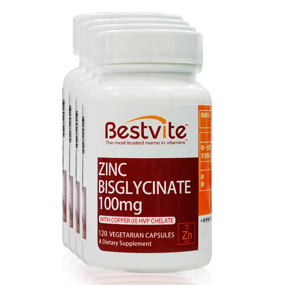 Bestvite 必賜力 鋅30mg膠囊4瓶組 (120顆*4瓶)