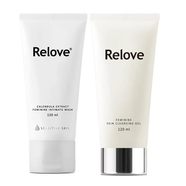 Relove 【2入組】 金盞花萃取低敏私密潔淨凝露120ml + 胺基酸私密潔淨凝露 120ml