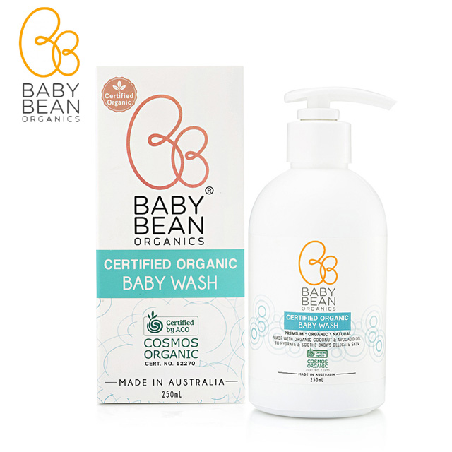 【澳洲 Baby Bean Organics】有機認證天然嬰兒沐浴洗髮露(250ml)  敏感肌適用