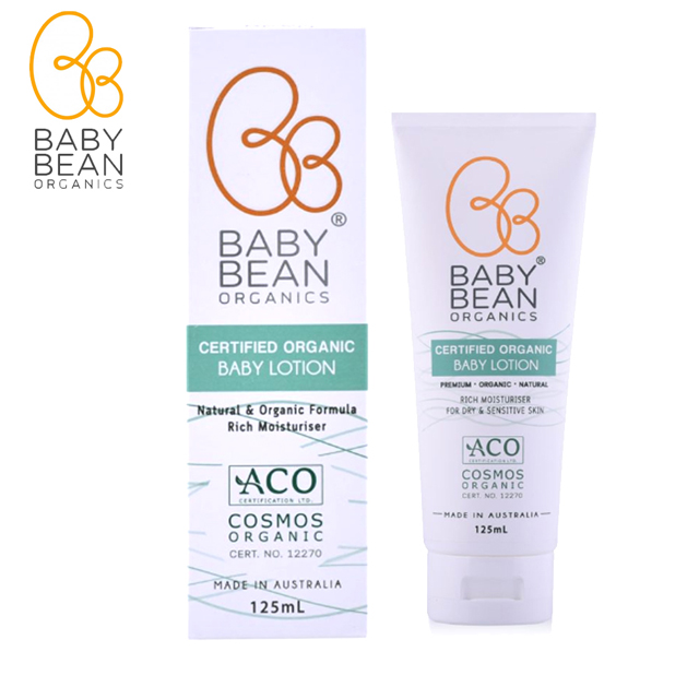 【澳洲 Baby Bean Organics】有機認證天然嬰兒潤膚乳(125ml) 敏感肌適用