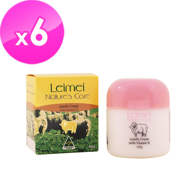 【澳洲Natures Care】Leimei 經典綿羊霜含維他命E ( 6入組, 100g/罐)