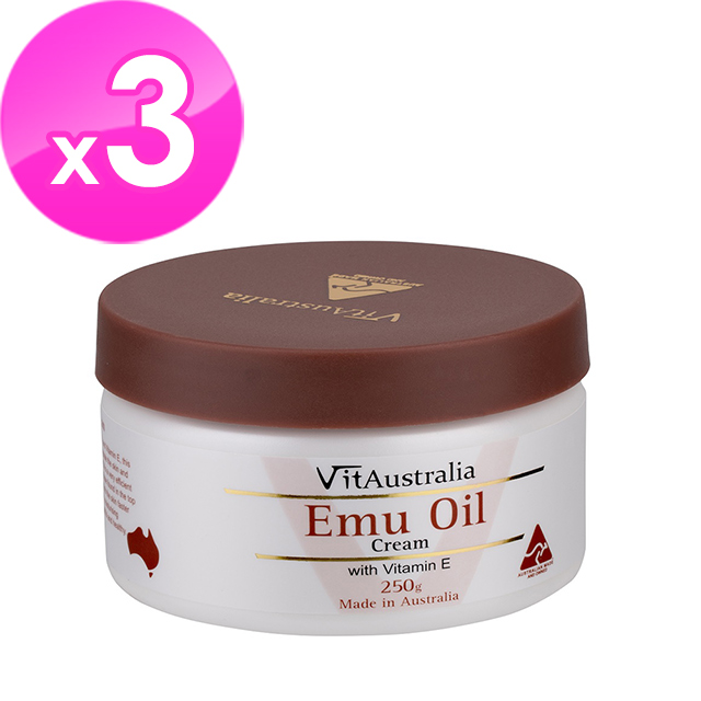 【澳洲Natures Care】VitAustralia 鴯鶓油滋潤霜含維他命E 3入組250g/罐