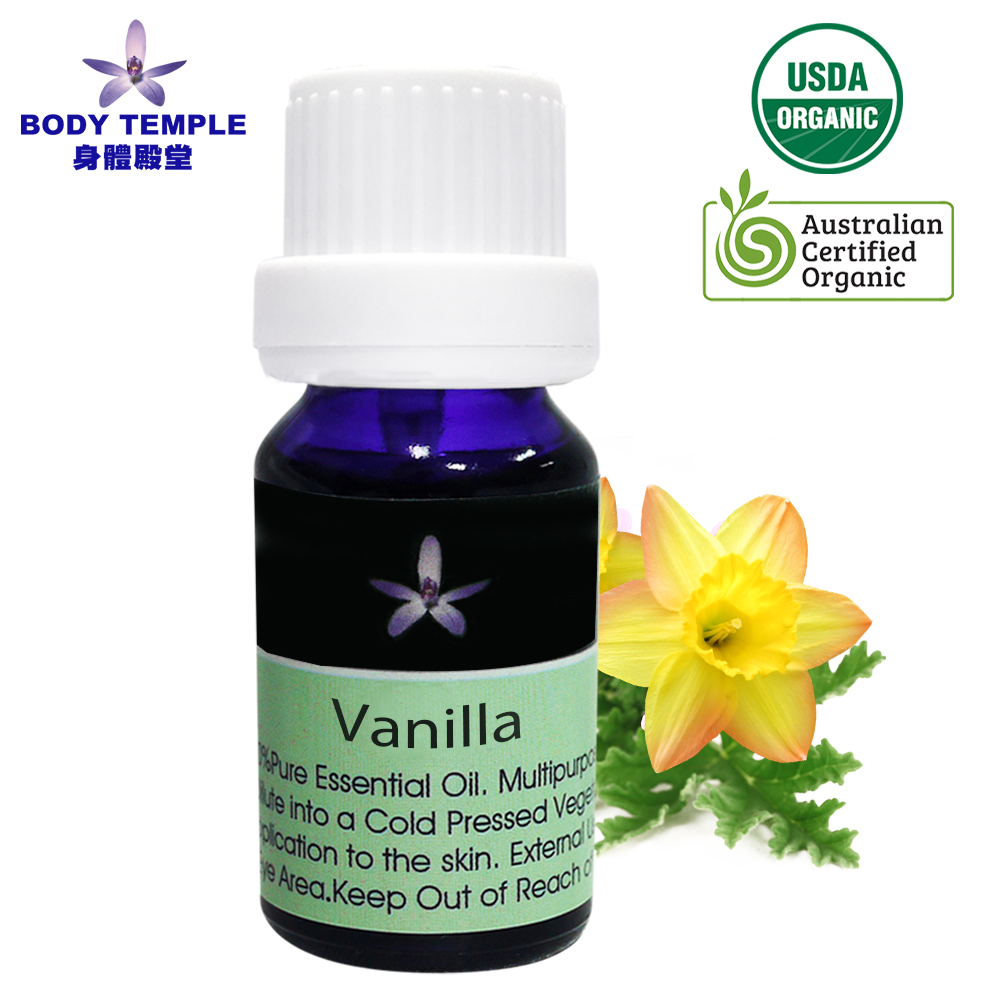 Body Temple 身體殿堂 100%有機香草(Vanilla)芳療精油10ml