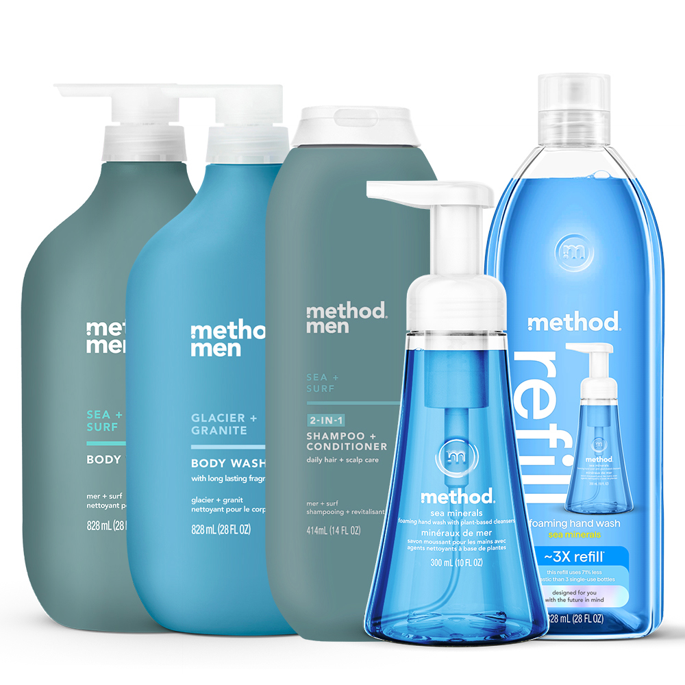 Method 美則 海洋香調5件組(洗澡 洗髮 泡沫洗手)