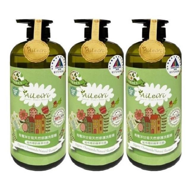 AiLeiYi 愛蕾伊 洋甘菊修護洗髮精-城市裡的蘋果花園1000ml(3瓶/組)
