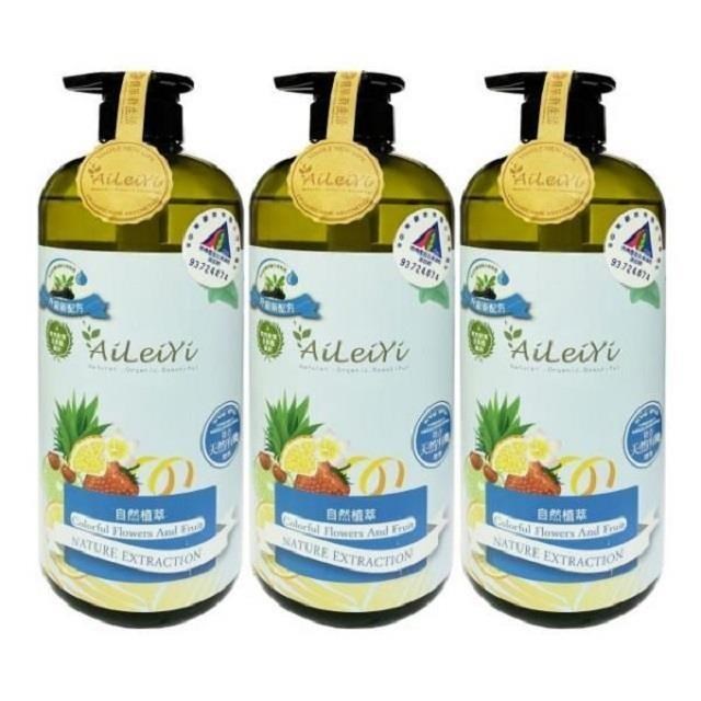 AiLeiYi 愛蕾伊 洋甘菊修護洗髮精-繽紛花果香1000ml(3瓶/組)
