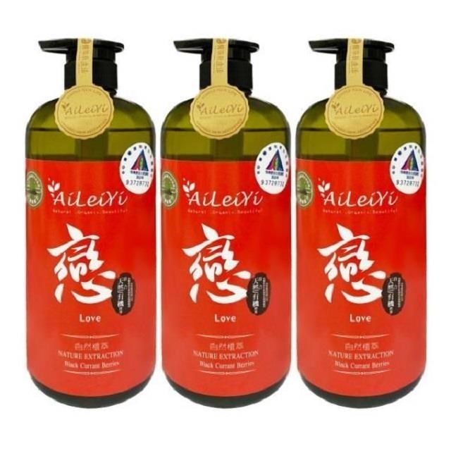 AiLeiYi 愛蕾伊 洋甘菊修護洗髮精-戀/黑醋栗莓果1000ml(3瓶/組)