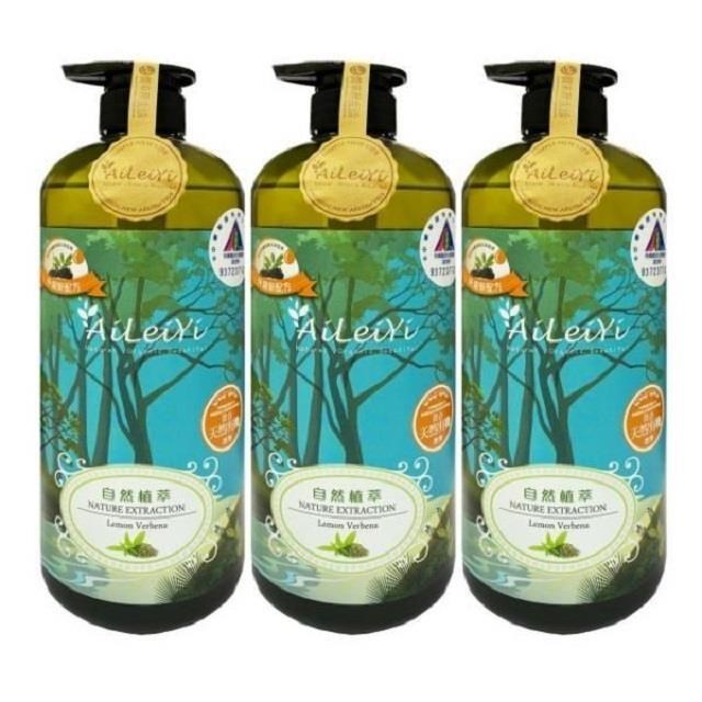 AiLeiYi 愛蕾伊 洋甘菊潤膚沐浴精-忘憂森林/檸檬馬鞭草1000ml(3瓶/組)