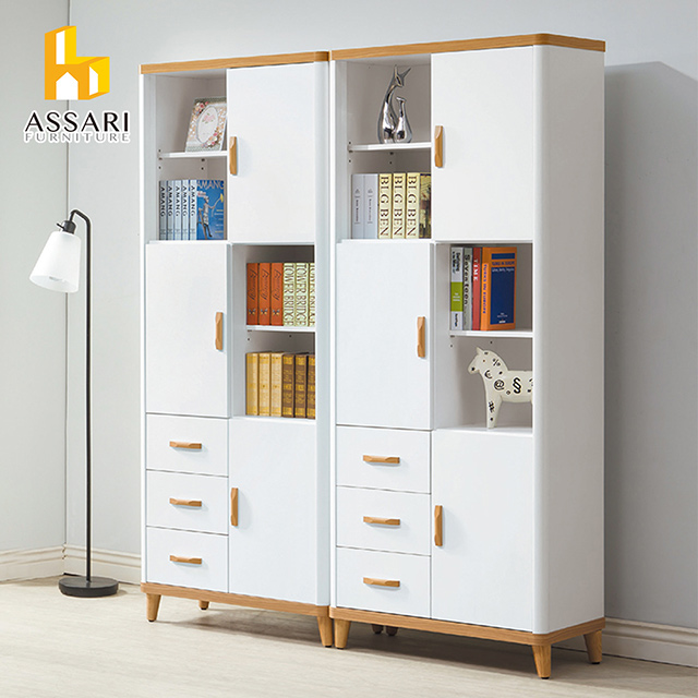 ASSARI -溫妮半開放2.6尺書櫃(寬79深40高192cm)