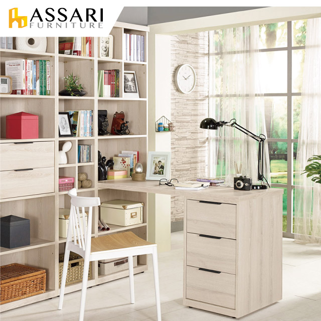 ASSARI -塔利斯4尺L型書桌(寬122x深60x高195cm)