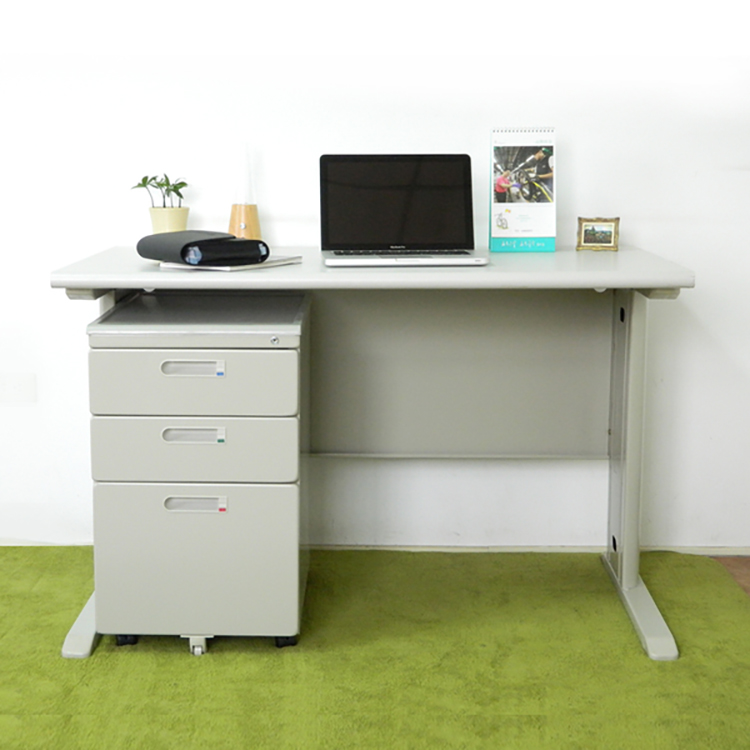STYLEHOUSE 時尚屋 CD120灰色辦公桌櫃組Y700-7+Y702-19/DIY組裝（其他規格）