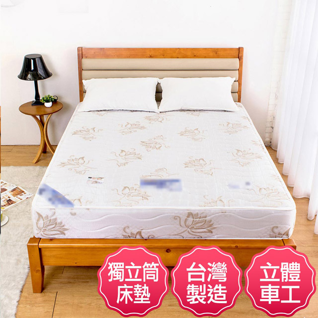 Boden -高支撐型兩用涼席護背硬式連結式彈簧床墊-3尺標準單人
