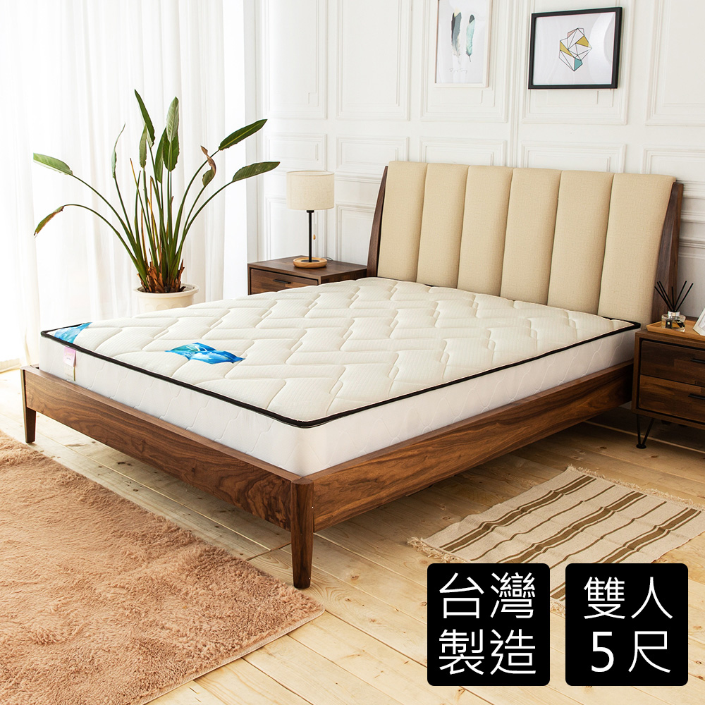 STYLEHOUSE 時尚屋 瓦妮爾天絲棉舒柔5尺雙人獨立筒彈簧床墊GA8-22-5