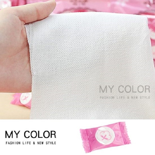 MY COLOR 一次性 全棉 洗臉用 拋棄式壓縮毛巾(50入)【Z204】
