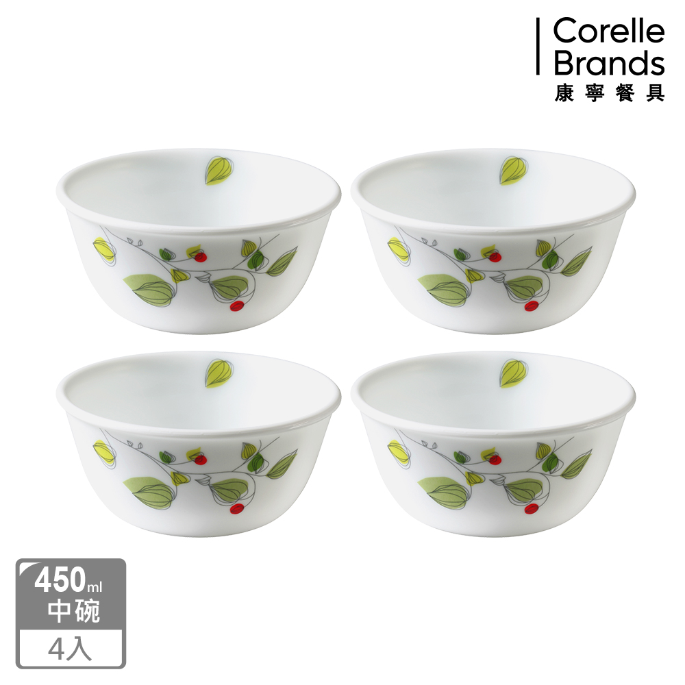 Corelle Brands 康寧餐具 綠野微風4件式450ML餐碗組