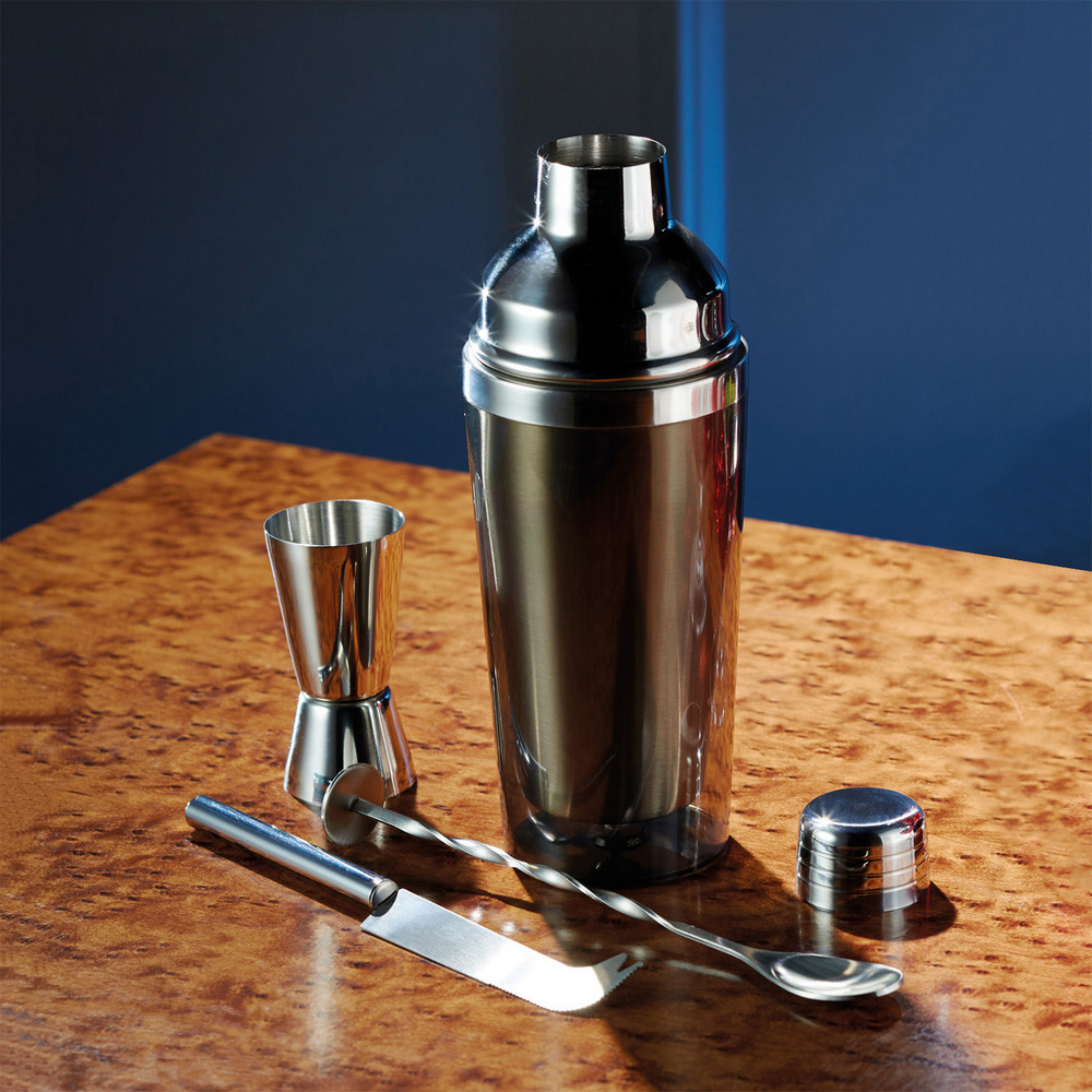 盃台　酒器　台　盃 KitchenCraft》酒杯+調酒工具6件- 雪克杯搖酒器隔冰匙吧平匙調酒