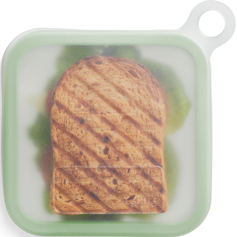 LEKUE 西班牙 矽膠點心盒(綠) / 環保密封袋 保鮮收納袋 可機洗 洗碗機可洗