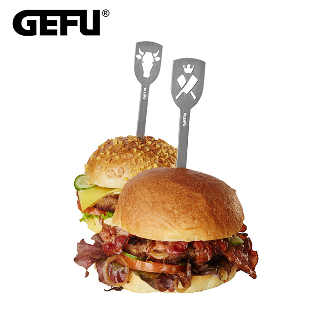 Gefu 德國品牌不鏽鋼造型漢堡叉(2入)