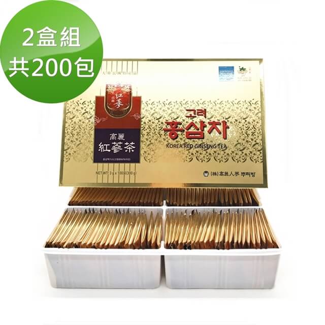 【韓國高麗】養生紅蔘茶包100包(2盒組共200包)