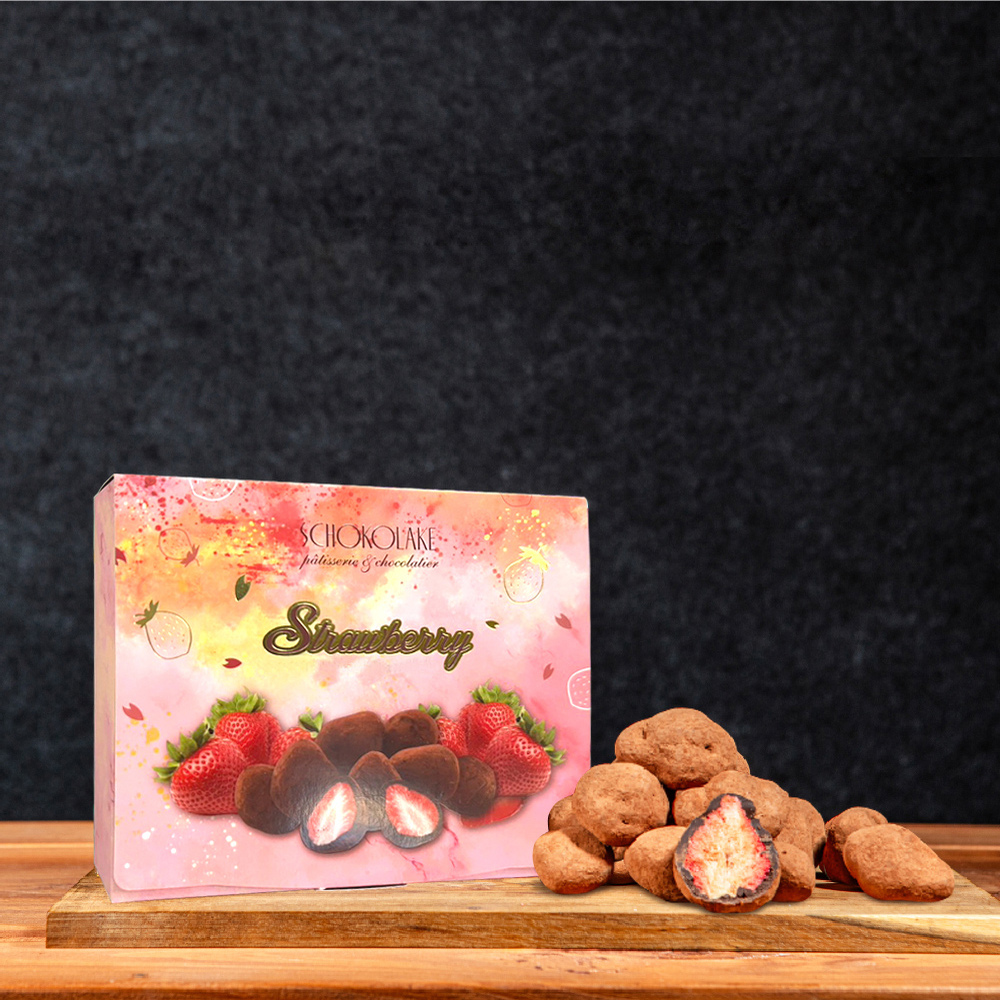 Schokolake 巧克力澐莊 伯爵茶黑巧克力草莓雪球(90g)