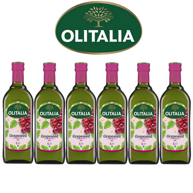 Olitalia 奧利塔 葡萄籽油禮盒組(1000ml x 6瓶)