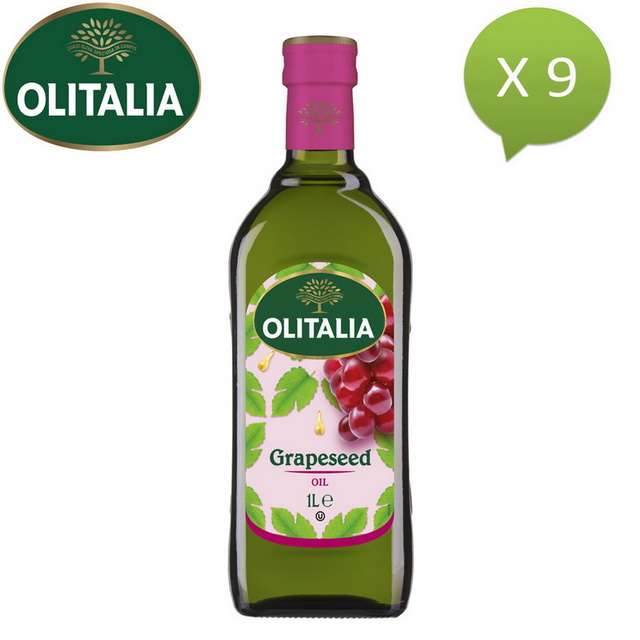 Olitalia 奧利塔 葡萄籽油家庭料理組(1000mlx9瓶/箱)