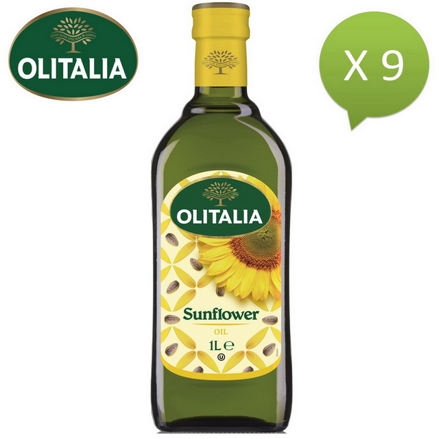 Olitalia 奧利塔 葵花油(1000mlx9瓶/箱)