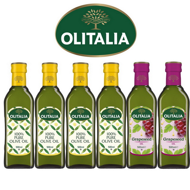 Olitalia 奧利塔 純橄欖油+葡萄籽油禮盒組500mlx6瓶