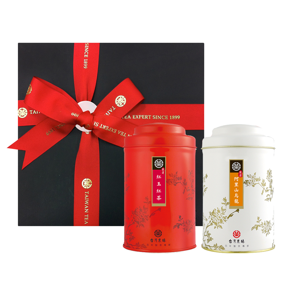 台灣農林 嚴選紅玉紅茶+阿里山烏龍茶雙入禮盒