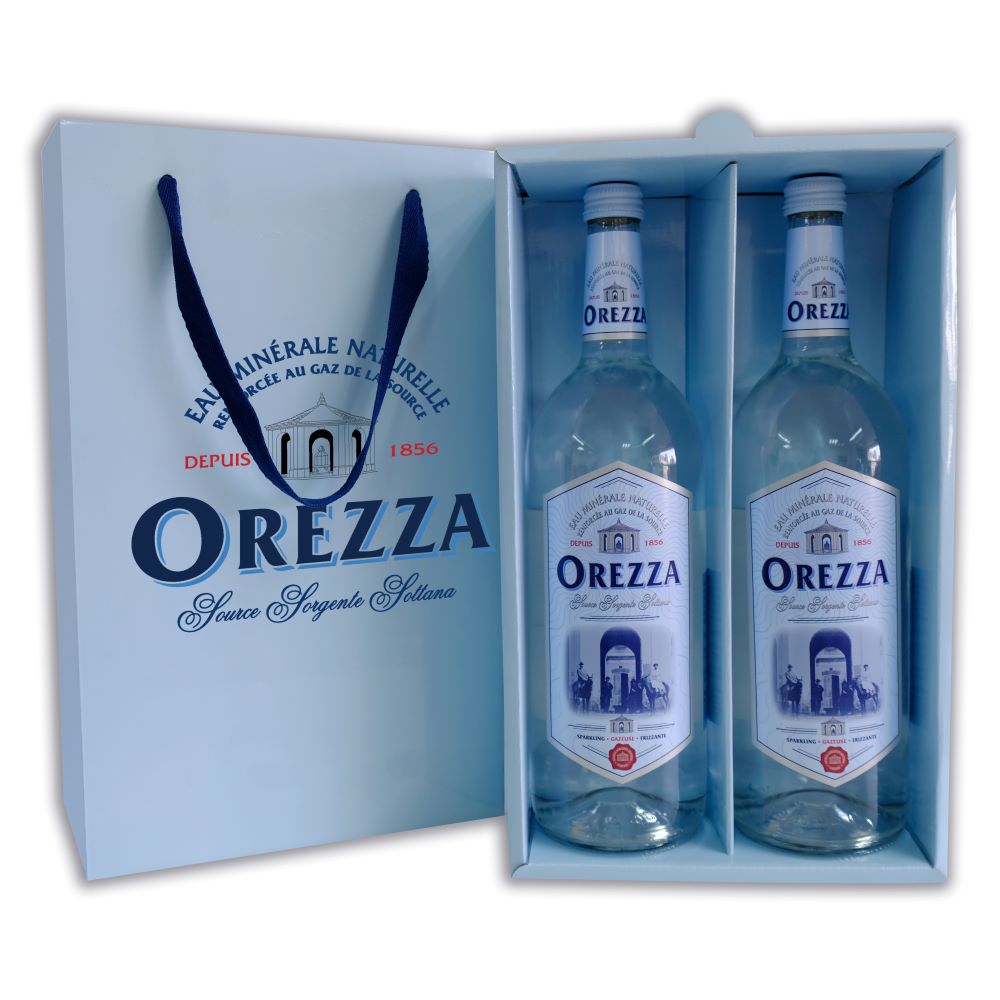 OREZZA 法國OREZZA天然氣泡礦泉水--*經典禮盒*(1000ml*2)