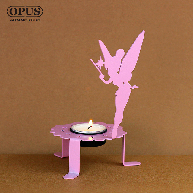 OPUS 東齊金工 歐式鐵藝-精靈之光《花仙子燭台》質感粉