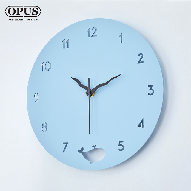 OPUS 東齊金工 歐式鐵藝時鐘《藍鯨圓舞曲》天藍