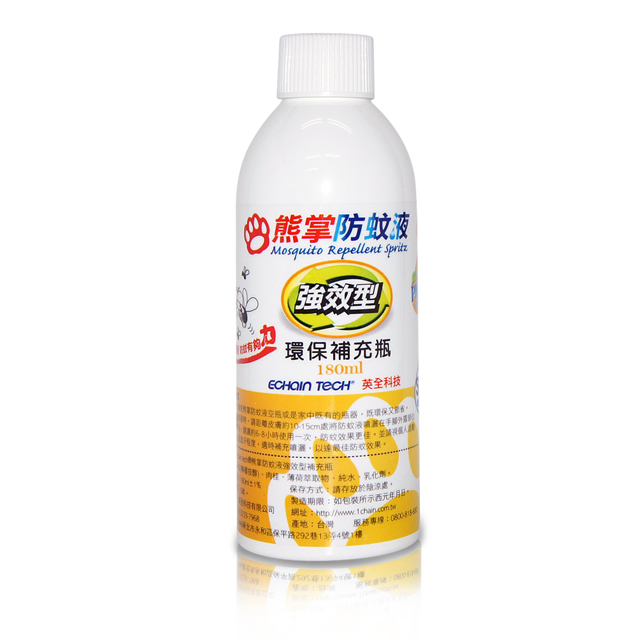 熊掌12hr.強效型防蚊液-補充瓶180ml (PMD配方)