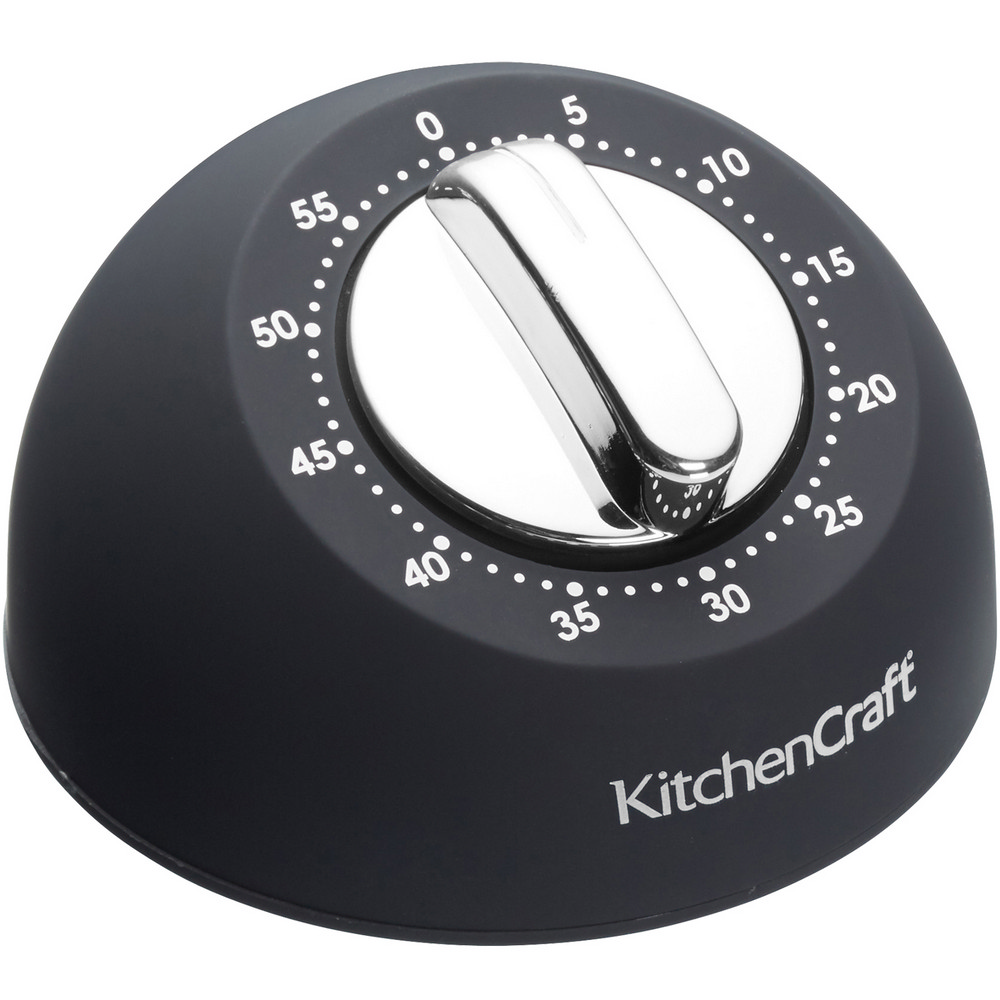 KitchenCraft 英國 圓型發條計時器(黑) / 廚房計時器