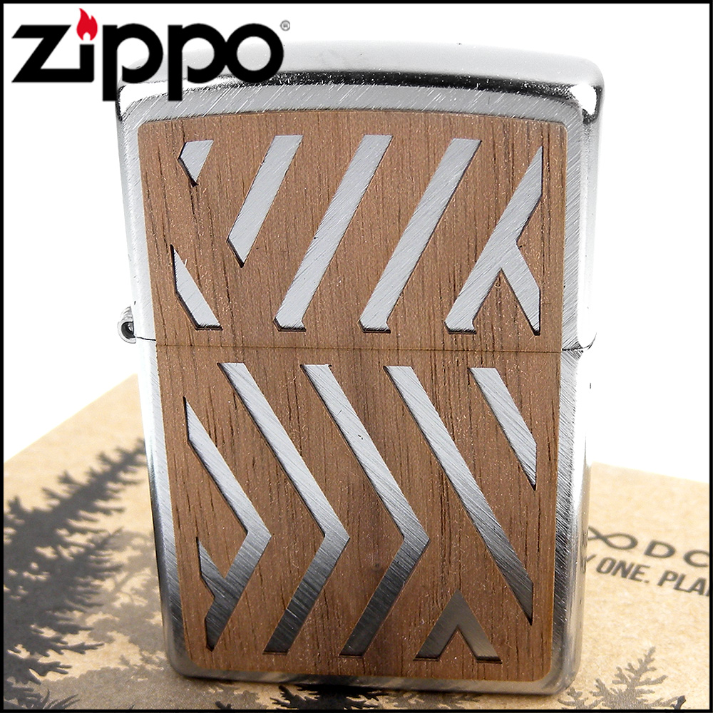 Zippo 美系~WOODCHUCK-核桃木貼片打火機-買一顆種一棵樹