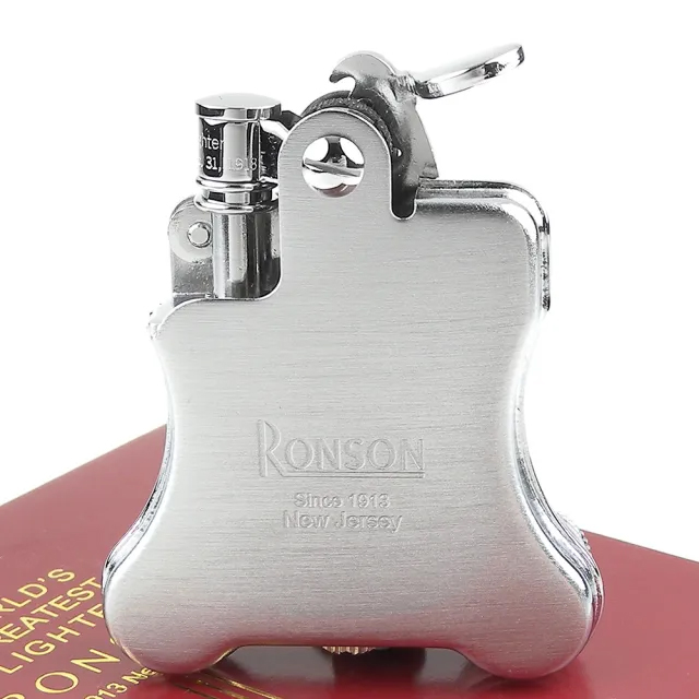 RONSON Banjo系列-燃油打火機(緞銀款)