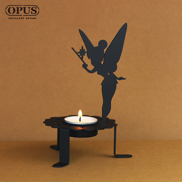 OPUS 東齊金工 歐式鐵藝-精靈之光《花仙子燭台》經典黑