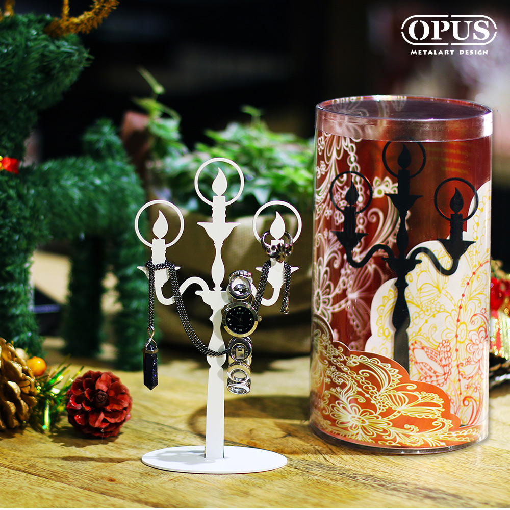 OPUS 東齊金工 歐式鐵藝飾品架《希望之光》優雅白 七夕情人節