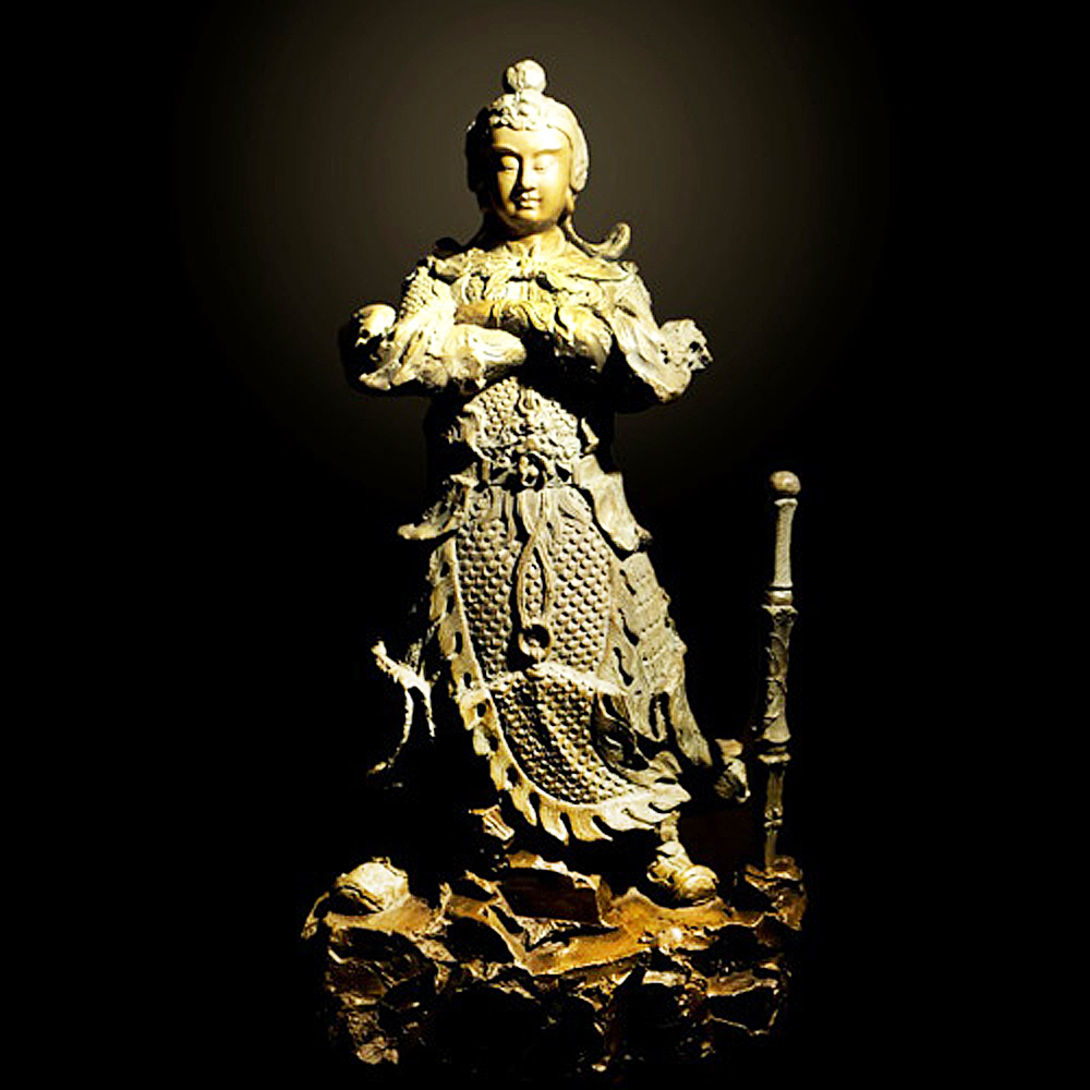 開運陶源 子問老師 限量原作銅雕~金剛心 護法擎 韋馱菩薩(韋陀)